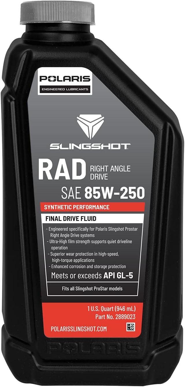 Polaris Slingshot Drive Fluid Transaxle RAD Right Angle SAE 85W-250, Fits All 2015-2020 R, S, SL, SLR, GT, SL LE, SLR LE, GT LE ProStar Models