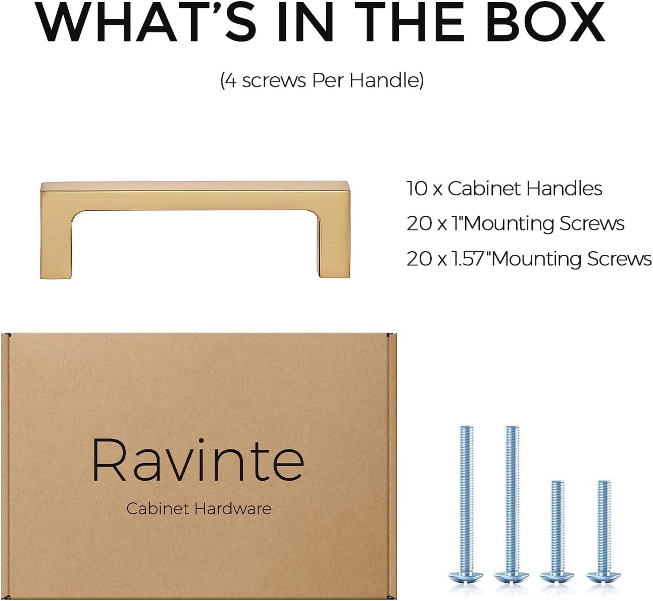 Ravinte Matte Black Kitchen Cabinet Handles 3 Inch Pulls 10 Pack