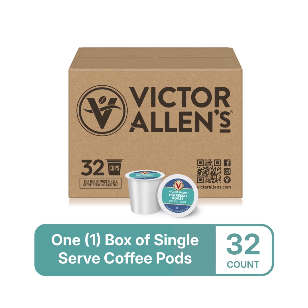Victor Allen's Coffee K Cups, Kona Blend Single Serve Medium Roast Coffee, 80 Count, Keurig 2.0 Brewer Compatible | 100% Arabica beans, Keurig K-Cup compatible, Kosher-OU (Pareve), Kona District blend, 90-150mg caffeine per serving