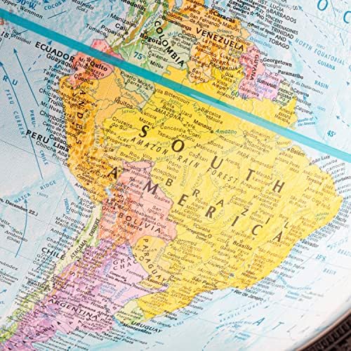 Replogle Globe - Educational Raised Political Relief & Mountains Ranges, Showcases Ocean Currents with 2023 Country Lines - Perfect for a Classroom