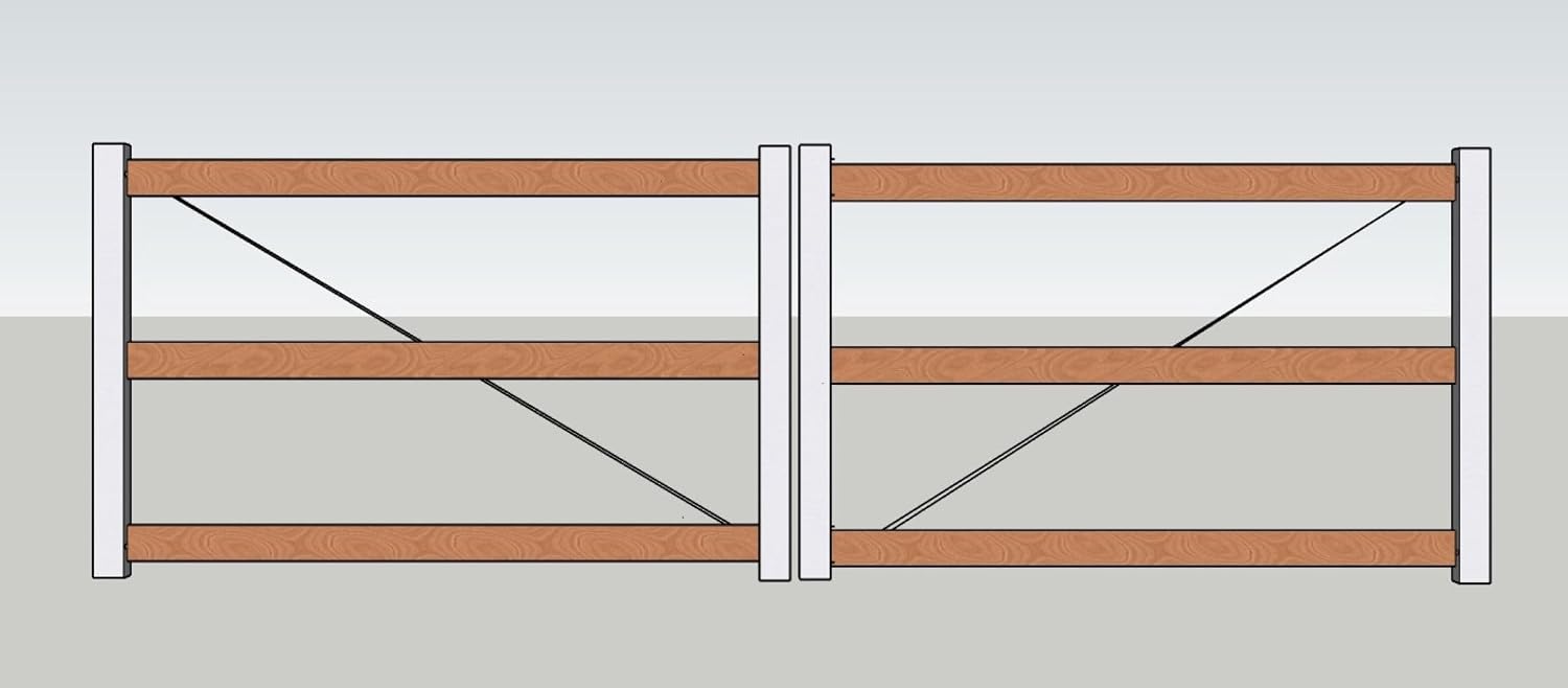3 Rail Gate Frame Kit (Single Gate from Kit: Up to 10ft in Width)