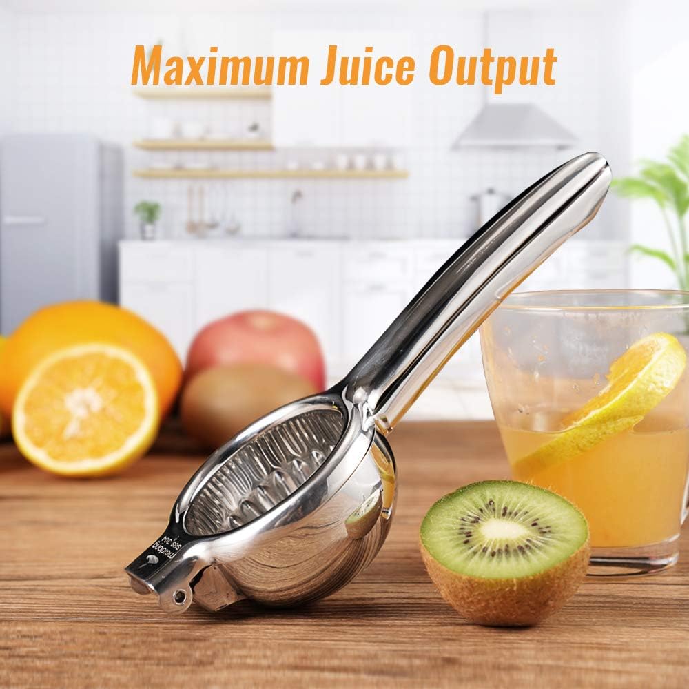 Upgraded Lemon Squeezer Meidong Super Stainless Steel 304 Hand Press Juicer Manual Citrus for Juicing Lemon ＆ Limes, Vegetables