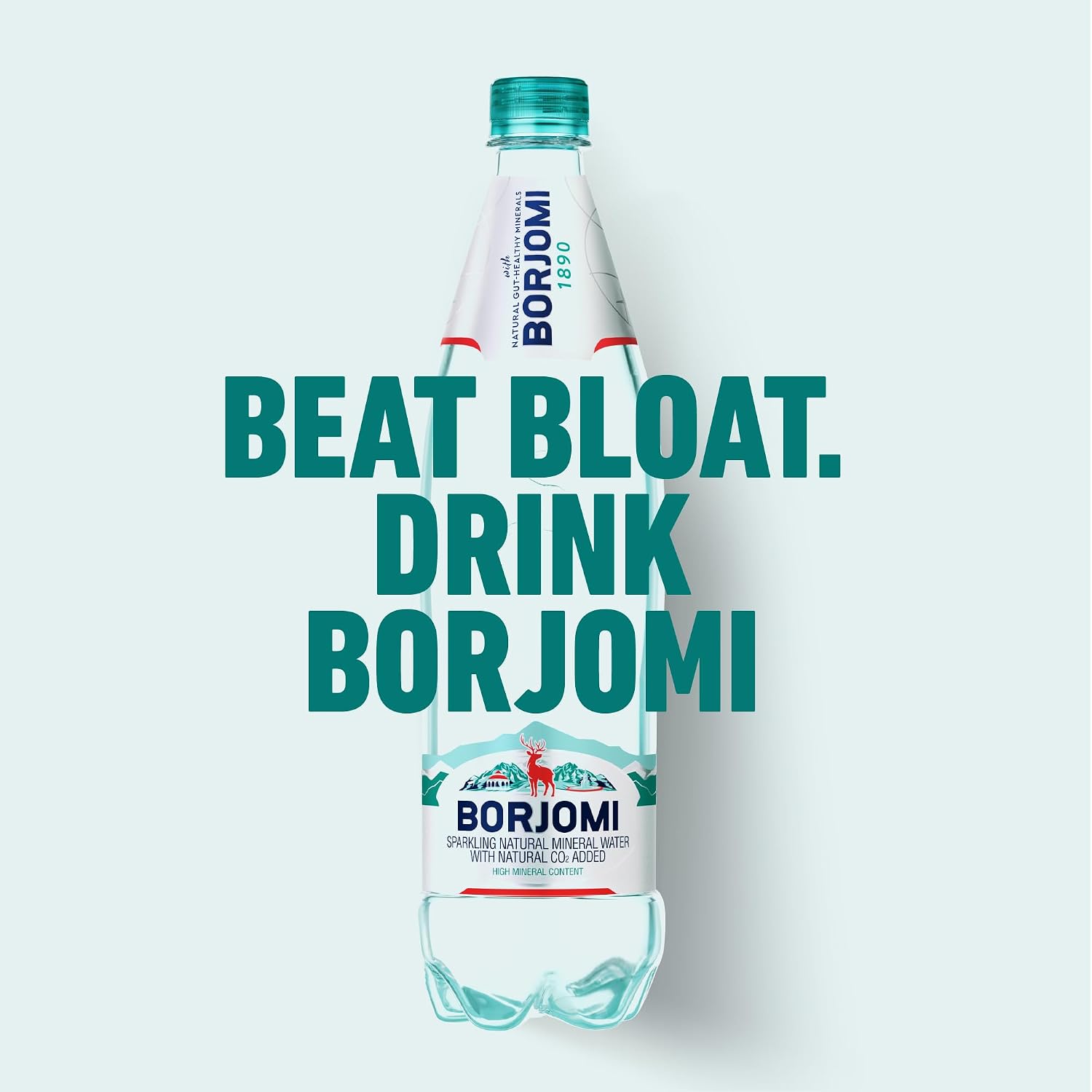 BORJOMI Sparkling Mineral Water with Natural Minerals - Crisp and Bold Taste - PET Bottles - 25.3 oz, Bottled Water 6 Pack
