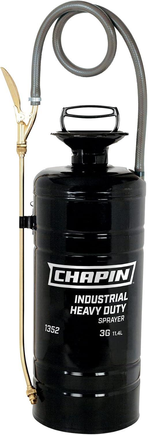 Chapin 3-Gallon Heavy-Duty Steel Compression Sprayer | Tri-Poxy coated steel tank resists corrosion for herbicides, fertilizers and pesticides