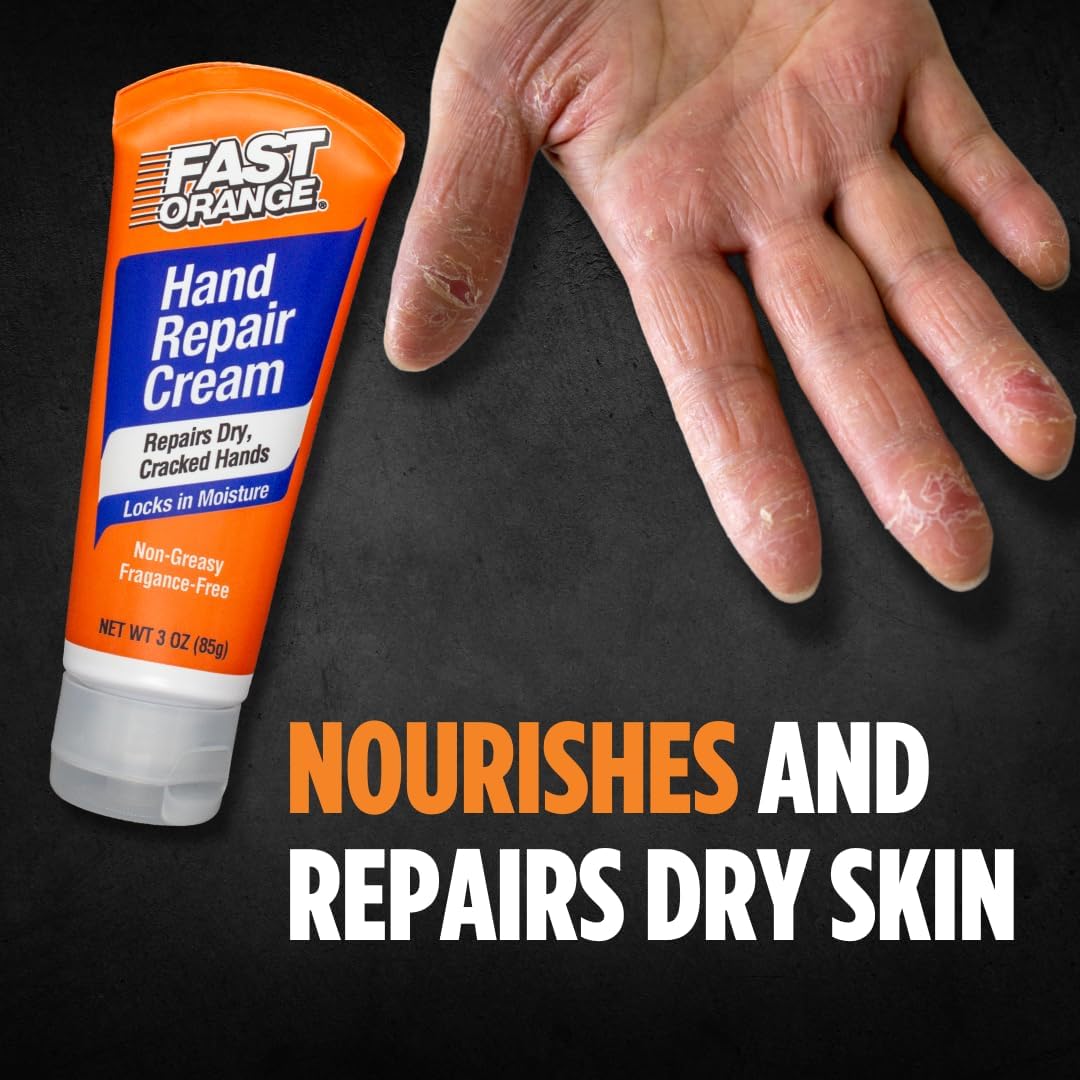 Fast Orange 25108 Pumice Lotion, Heavy Duty Hand Cleaner, Natural Citrus Scent, Waterless Cleaner For Mechanics, Strong Grease Fighter, 7.5 oz