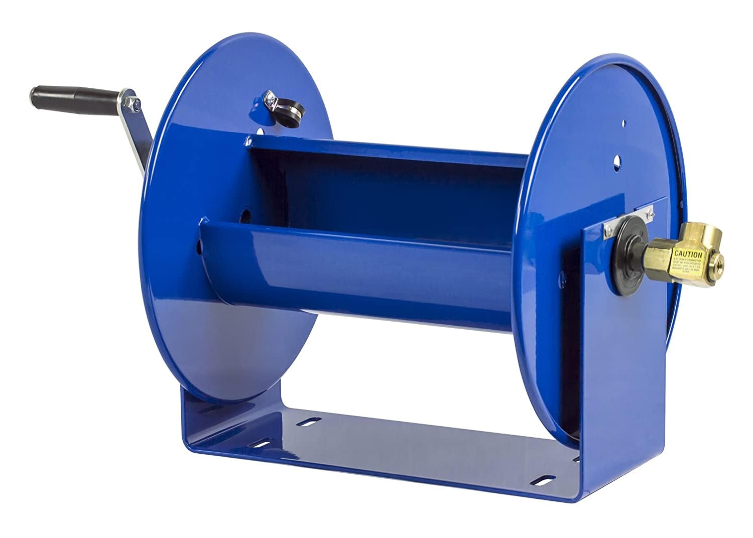 Coxreels 112-3-100 Hand Crank Hose Reel - Heavy-Duty Steel Frame for Stability - Adjustable Tension Brake for Controlled Operation- Fits 3/8 x 100 ft Hose - 12 x 18.25 x 13 inches