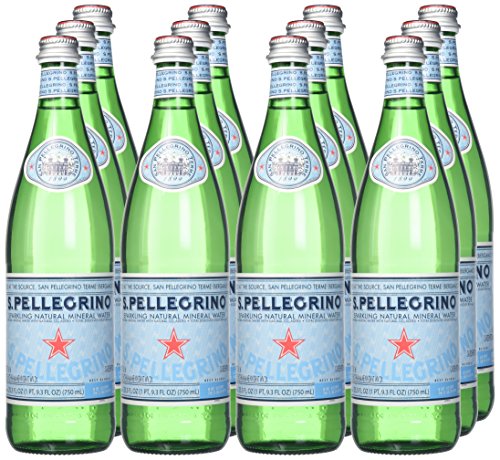 S.Pellegrino Sparkling Natural Mineral Water, 6 Pack of Glass Bottles
