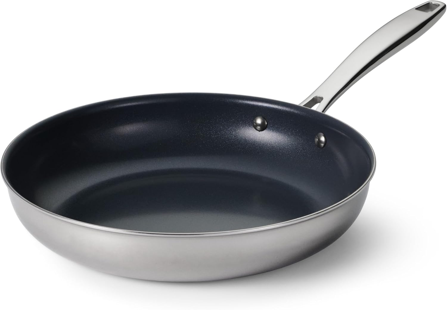 Tramontina Signature Tri-Ply Clad Stainless Steel 12-Inch Large Frying Pan | Induction-Ready Skillet, Dishwasher-Safe, NSF-Certified