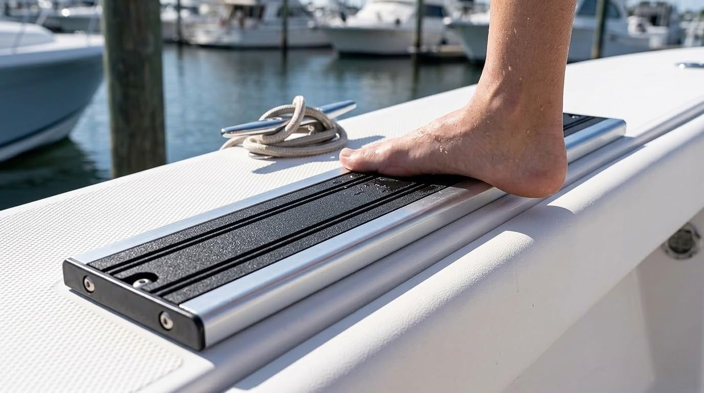 Bert's Custom Tackle 6" Boat Track System Mounting Track, Buff Brite