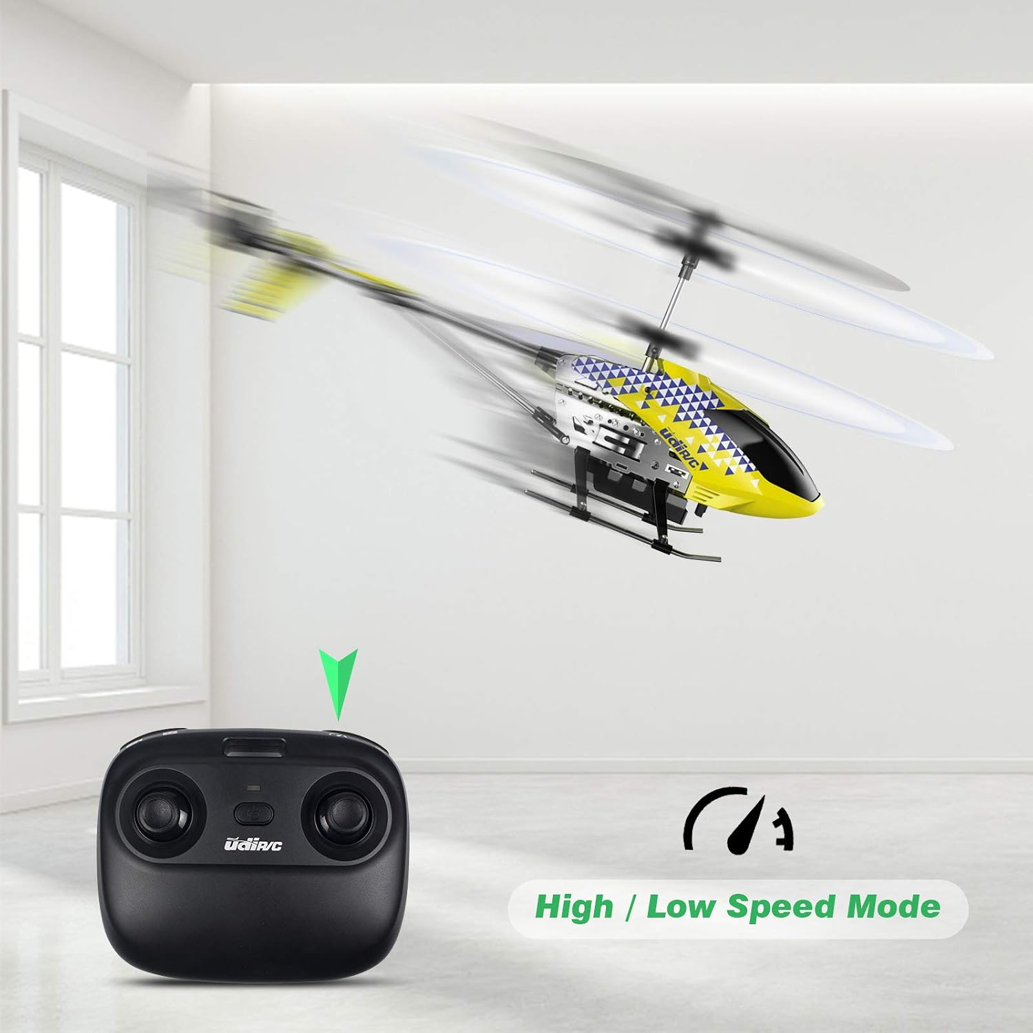 U12S Mini RC Helicopter with Camera Remote Control Helicopter Yellow