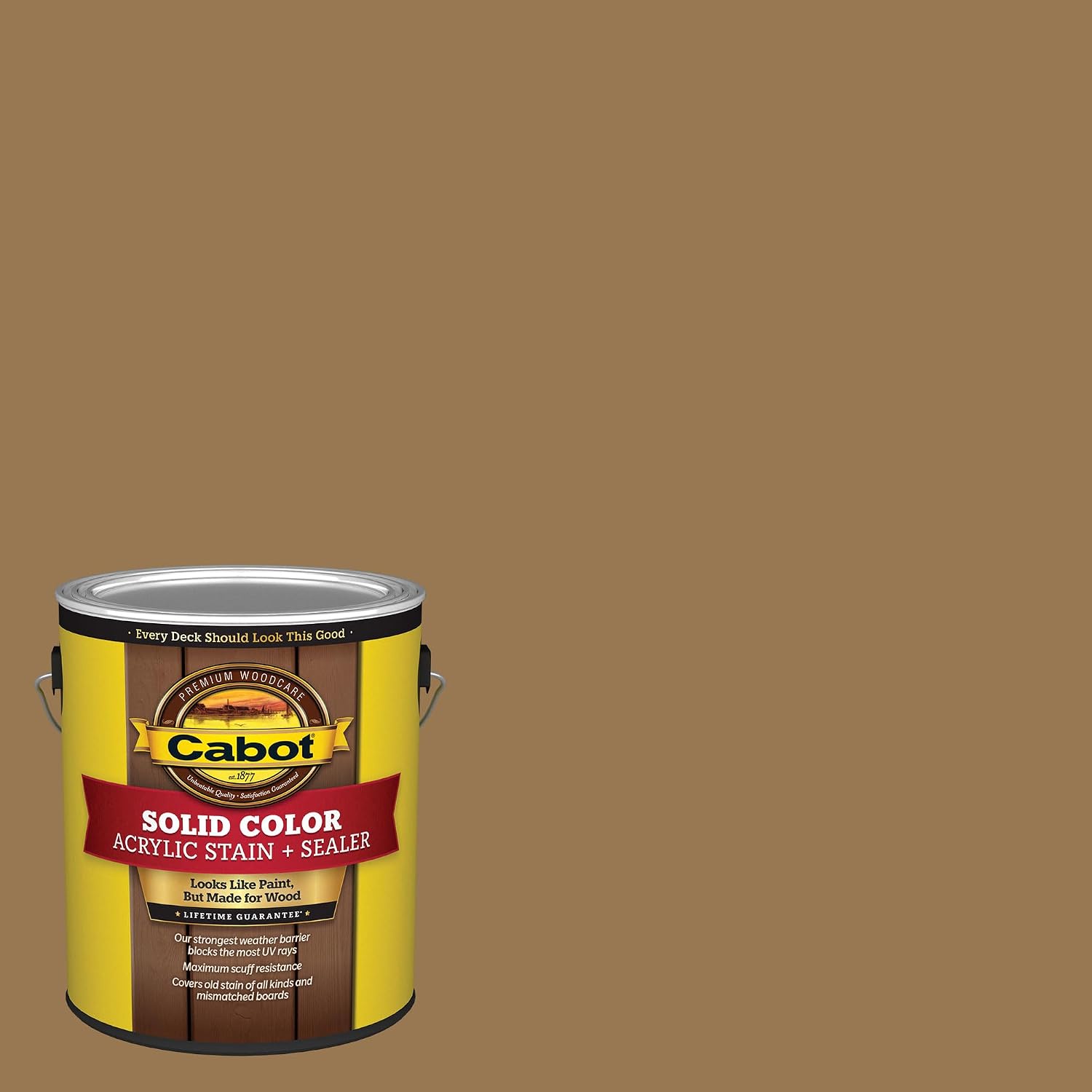Cabot Solid Color Acrylic Stain + Sealer, New Cedar, 1 Gallon