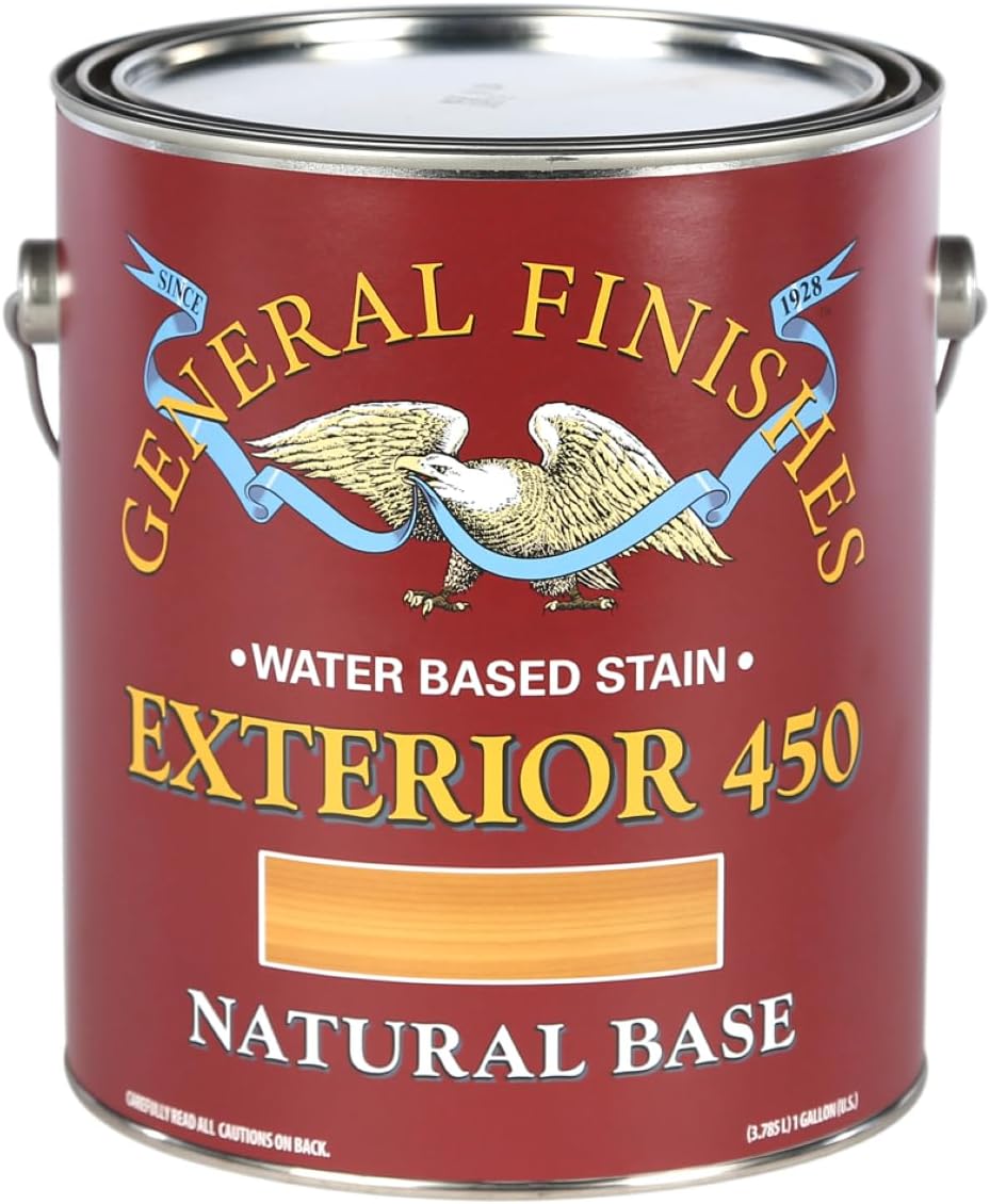 General Finishes Exterior 450 Water Based Wood Stain, 1 Quart, Cedar