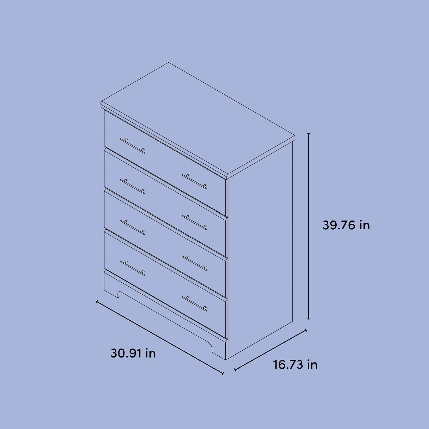 Storkcraft Brookside 2 Drawer Changing Table Dresser, Pebble Gray