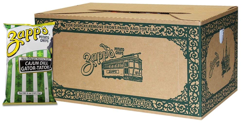 Zapp’s New Orleans Kettle-Style Potato Chips Hotter n Hot Jalapeno Flavor (2 oz Bags, 25 Count), Crunchy Chips with a Spicy Kick, Perfect On-The-Go, Gluten Free Snack
