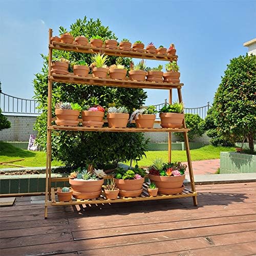 Yishang 6 Inch Terracotta Shallow Planters with Saucer/Tray, Ceramic Flower Clay Plant Pots with Drainage Hole