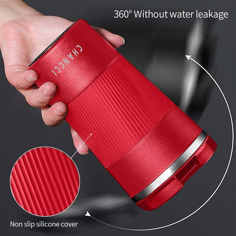 16oz Travel Coffee Mug Spill Proof, Insulated Coffee Mug with Lid, Leakproof Coffee Tumbler, Stainless Steel Vacuum Coffee Cup for Hot/Cold Drinks