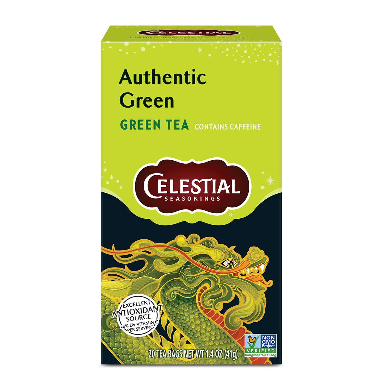 Celestial Seasonings Authentic Green Tea 40 Count