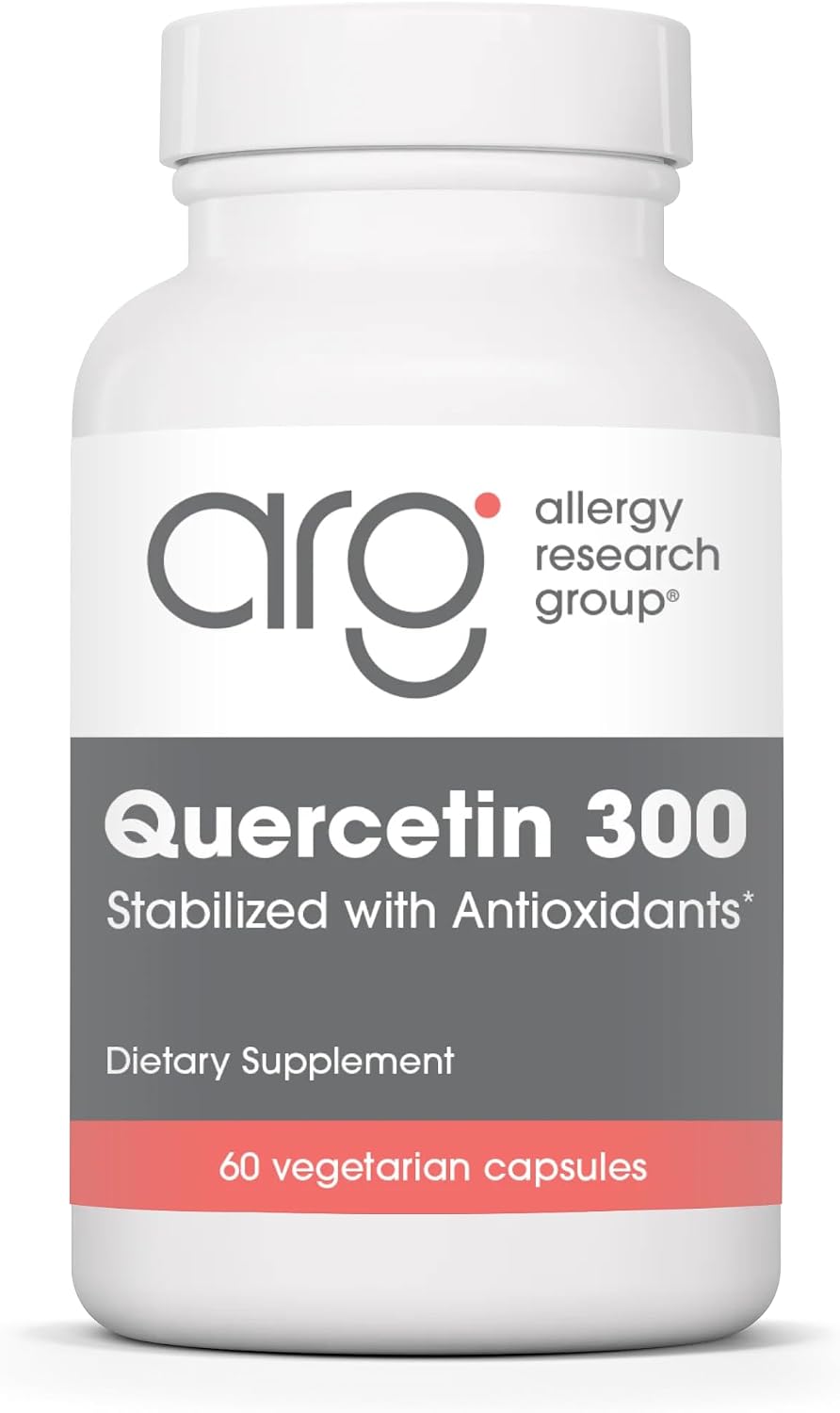 ARG Quercetin 300 - Supports Mast Cell and Histamine Response - Includes Vitamin C - Delivers 300 mg Quercetin Per Capsule - Vegetarian &
