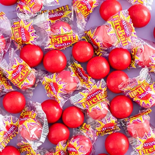 Wonka Atomic Fireball, Candy, Cinnamon Flavor, Individually Wrapped, 7.5 g (240 ct) | Intense cinnamon heat, iconic red fireball, individually wrapped