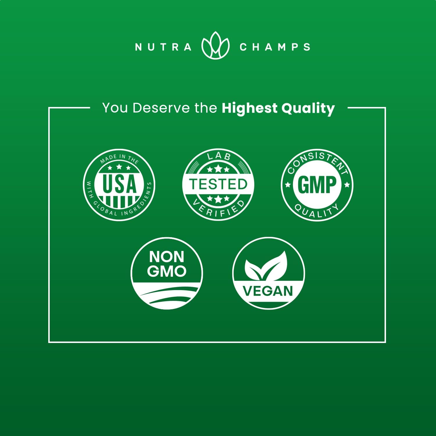 NutraChamps Pycnogenol French Maritime Pine Bark Extract, Premium Circulation Complex, Blood Flow, Nitric Oxide Production, Superior Absorption