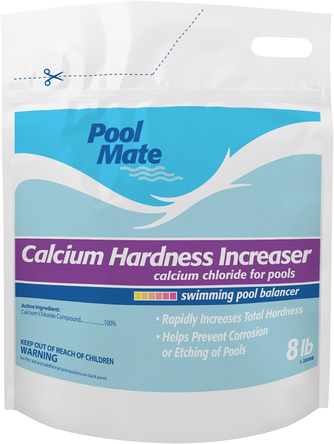 Pool Mate 8-Pounds Premium Calcium Hardness Increaser for Pools | Calcium Up, 100% Calcium Chloride, 8 ounces raises calcium hardness level 10 ppm per 5,000 gallons of water
