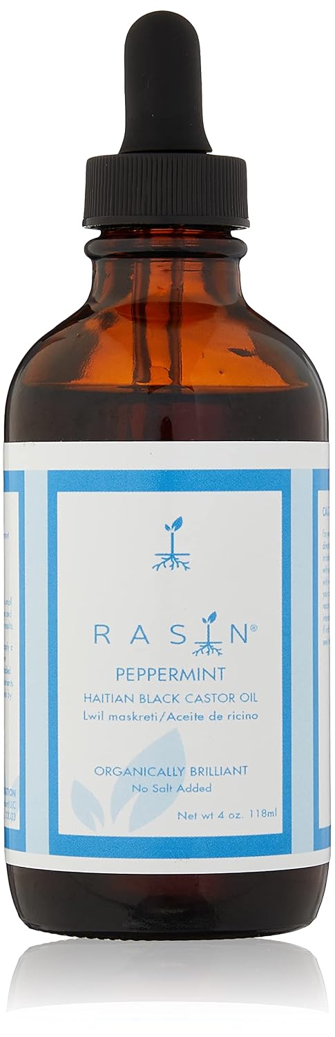 Rasin Castor Oil Organically Brilliant Haitian Black Castor Oil. (Original, 4 Fl Oz)