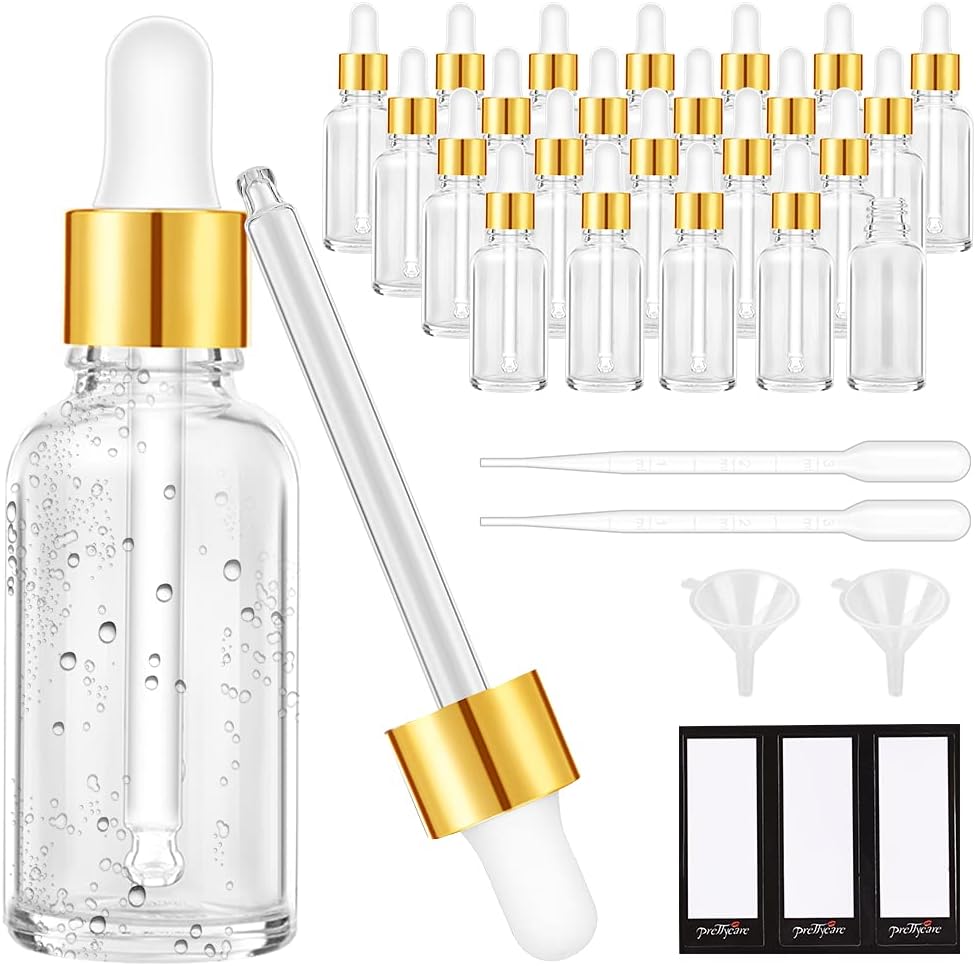 PrettyCare Glass Eye Dropper Bottles 99 Pack