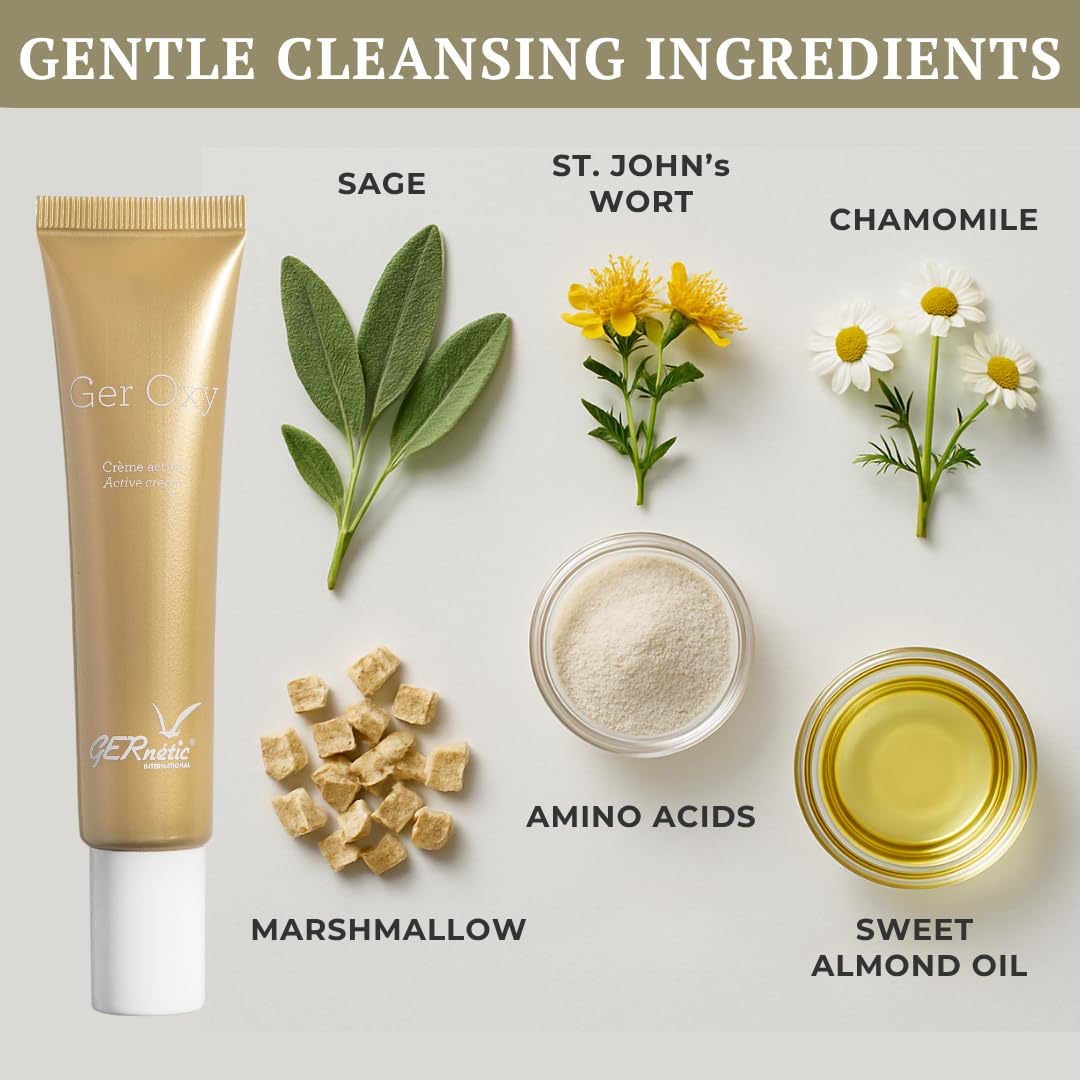 Gernetic Ger Oxy, Oxygenating Pollution Protection Face Cream, Revitalizing Daily Moisturizer for Dull Skin, 40ml