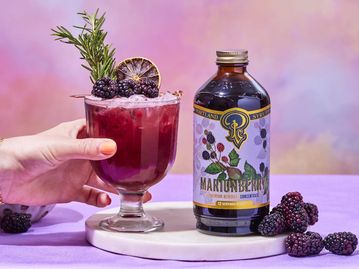 Portland Syrups Marionberry Syrup for Cocktails, 12 oz, 12 Servings