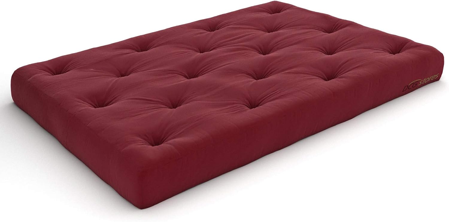 Nirvana Futons Plush, Comfortable 8-Inch Full Futon Mattress, Microfiber Fudge - Made in USA
