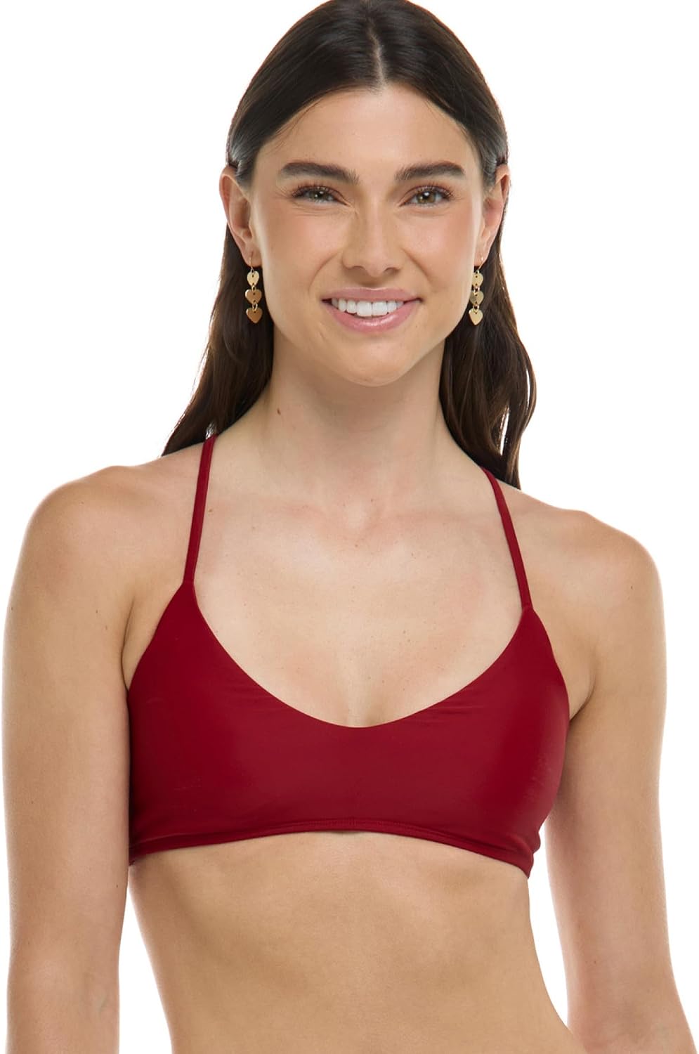 Body Glove Standard Smoothies Alani Solid Strappy Back Bikini Top for Women