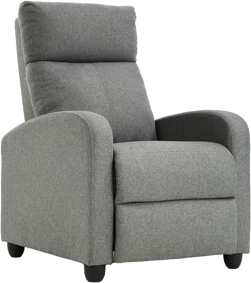 FDW | Recliner Chair | with 2 Point Massage Function | Black, PU Leather