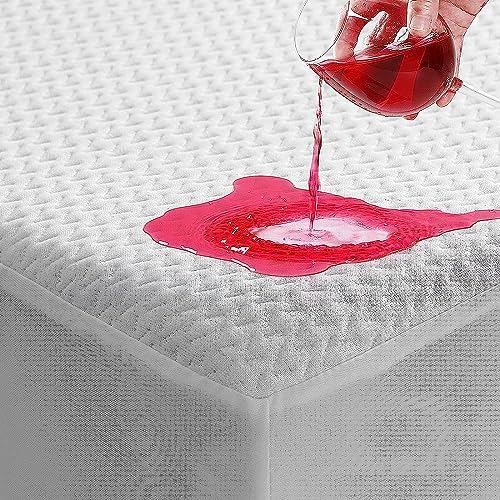 TASTELIFE Queen Waterproof Mattress Protector, Microfiber, 60x80 Inches | 8"-21" Deep Pocket Smooth Fitted Cover, Soft Breathable & Noiseless, Vinyl-Free Machine Washable