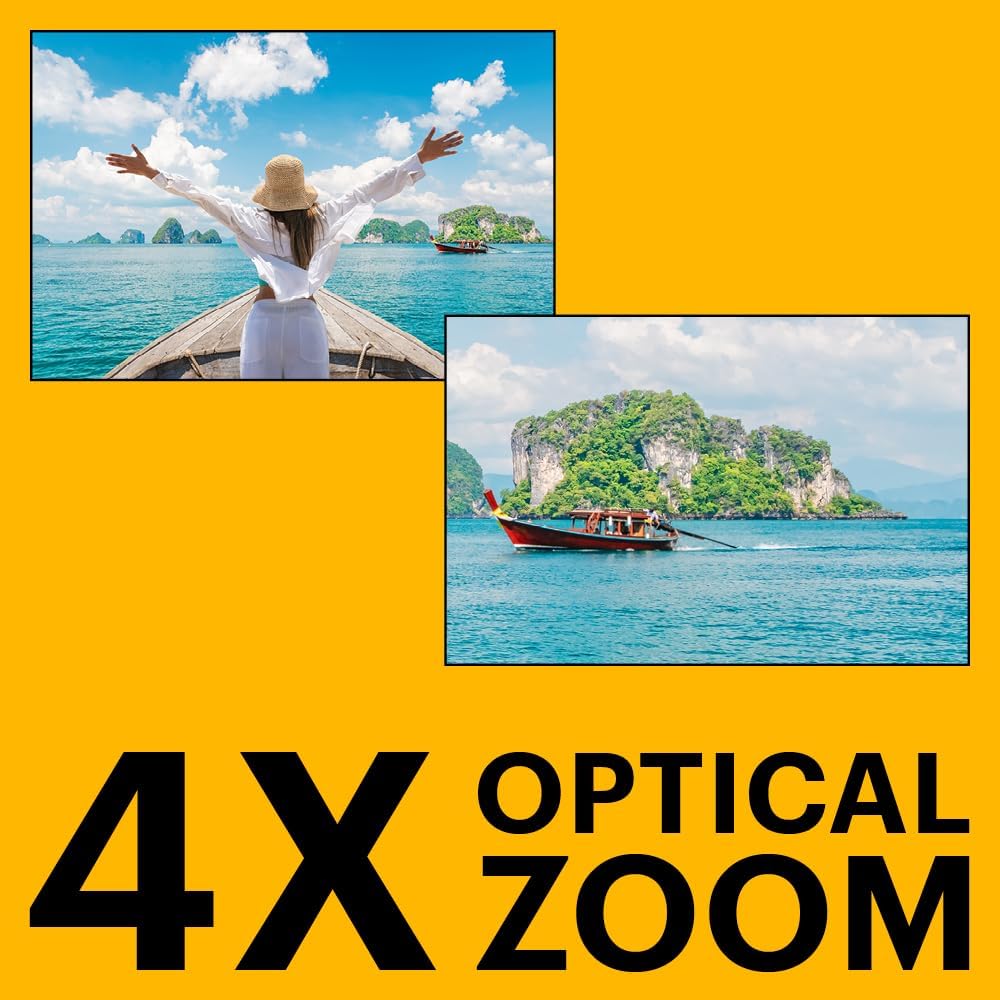 KODAK PIXPRO WPZ2 16MP Waterproof Digital Camera, 15m, 4X Zoom, Yellow