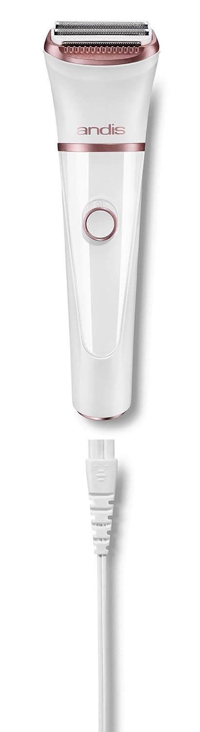 Andis 31015 Close Curves Electric Shaver for Women - Perfect for Legs, Bikini Area & Underarms Hair Removal - Rechargeable Cordless Wet & Dry Shaver