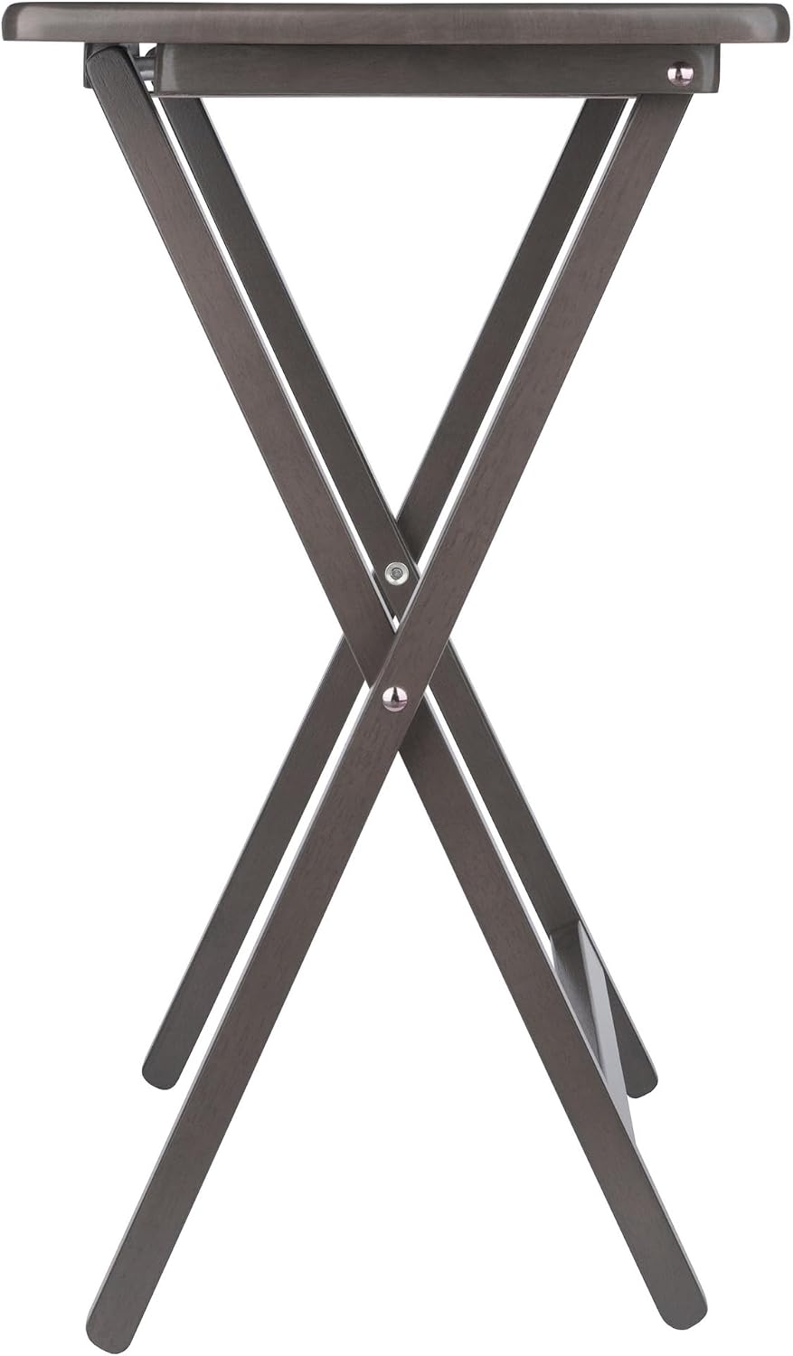 Winsome Alex Set of 2 Foldable Snack Tables, Natural, 26"