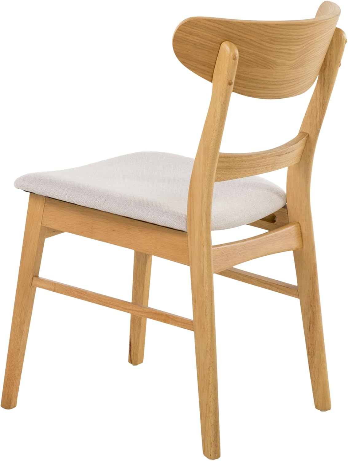 Christopher Knight Home Heather Mid-Century Modern Dining Chairs (Set of 4), Dark Gray and Natural Oak