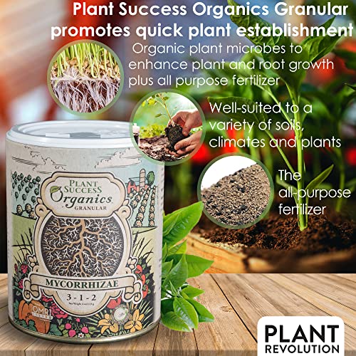 Mycorrhizal Fungi Plus Starter Fertilizer for Plants, Plant Success Organics, Root Stimulator, Treats 30 Plants