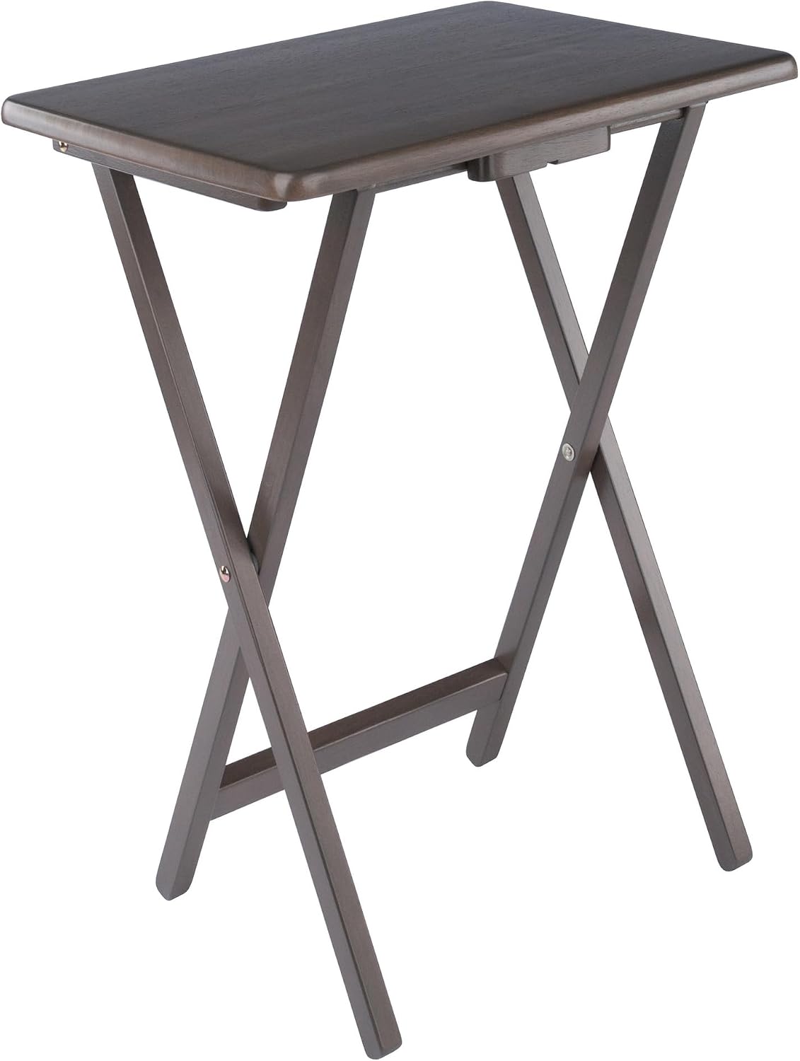 Winsome Alex Set of 2 Foldable Snack Tables, Natural, 26"