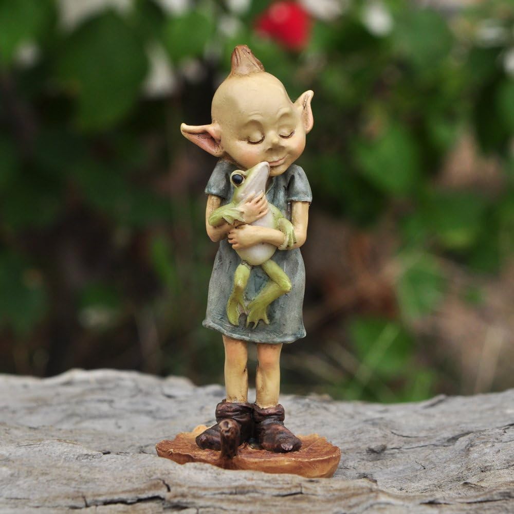 Top Collection Miniature Fairy Garden and Terrarium Statue, Mini Dragon, Green