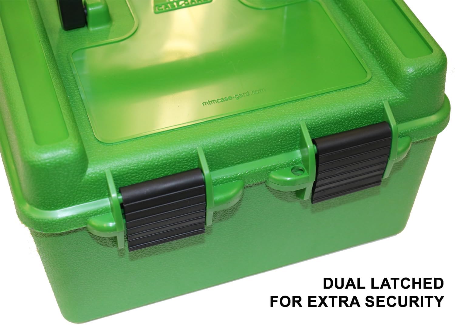 R-100-MAG - Deluxe Ammo Box 100 Round Handle WSM WSSM Ultra Mag, Green, 7.73 x 8 x 4.47"