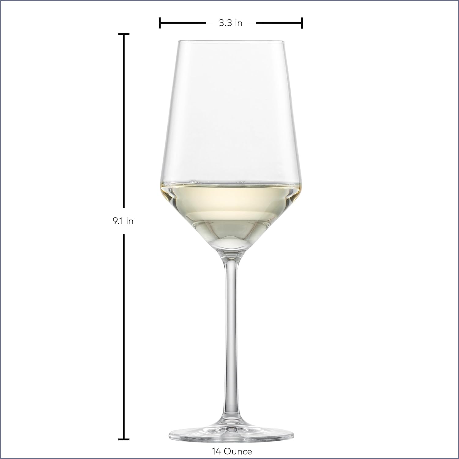 Zwiesel Glas Pure Sauvignon Blanc White Wine Glass (Set of 6), Graceful Wine Glasses for White Wine, Dishwasher-Safe Tritan Crystal Glasses