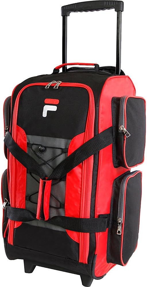 Fila 22" Lightweight Carry On Rolling Duffel Bag, Neon Lime, One Size