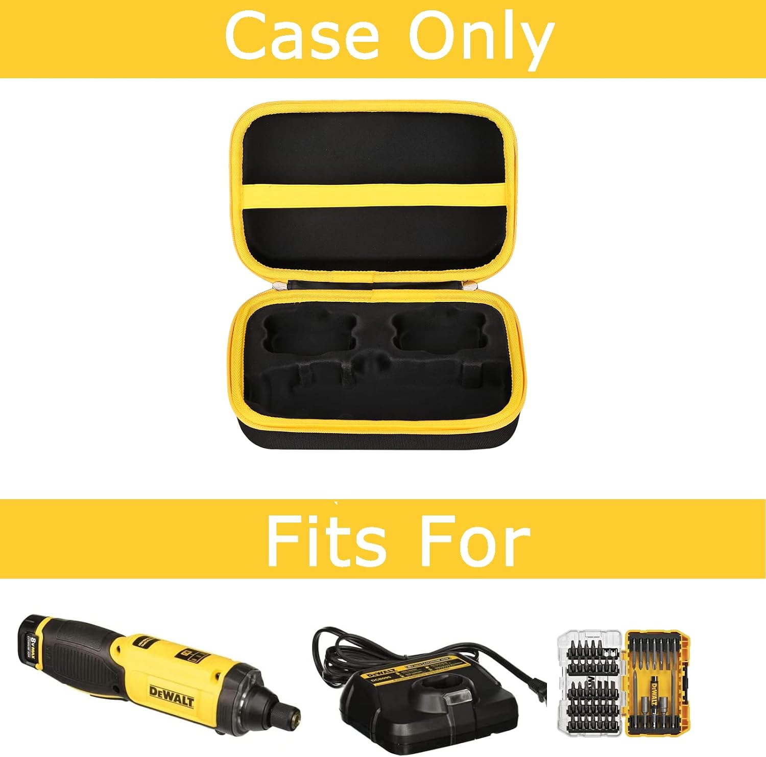 Hard Carrying Case Fits for DEWALT DCF682N1 / DCF680N2 8V MAX Cordless Screwdriver Kit, Gyroscopic, Case Only