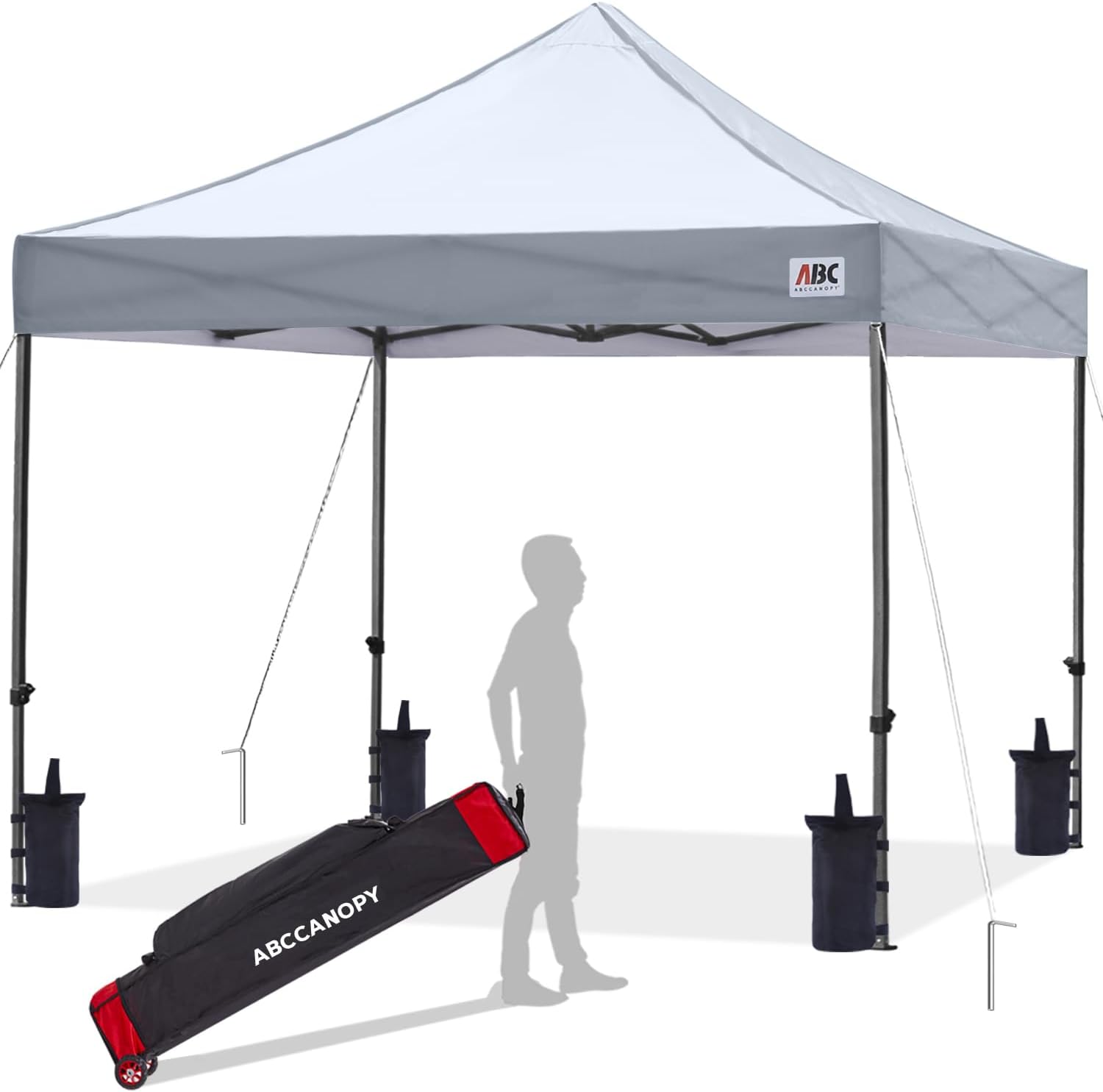 ABCCANOPY Patio Pop Up Canopy Tent 10x10 Commercial-Series (Black)