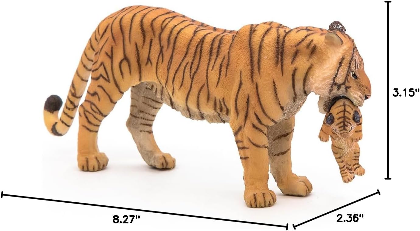 Realistic Tigress and Her Cub Figurine, Wild Life Collection