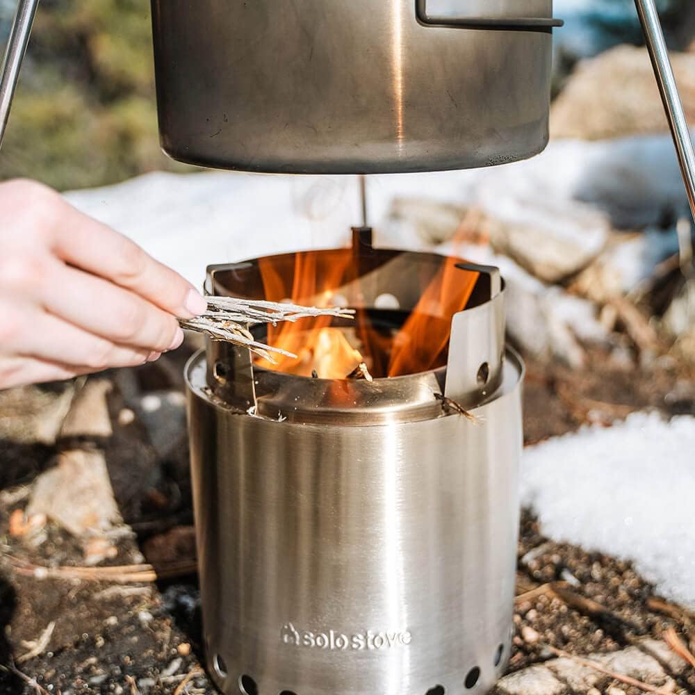 Solo Stove Campfire Camping Stove Portable Stove for Backpacking Outdoor Cooking Great Stainless Steel Camping Backpacking Stove Compact Wood Stove