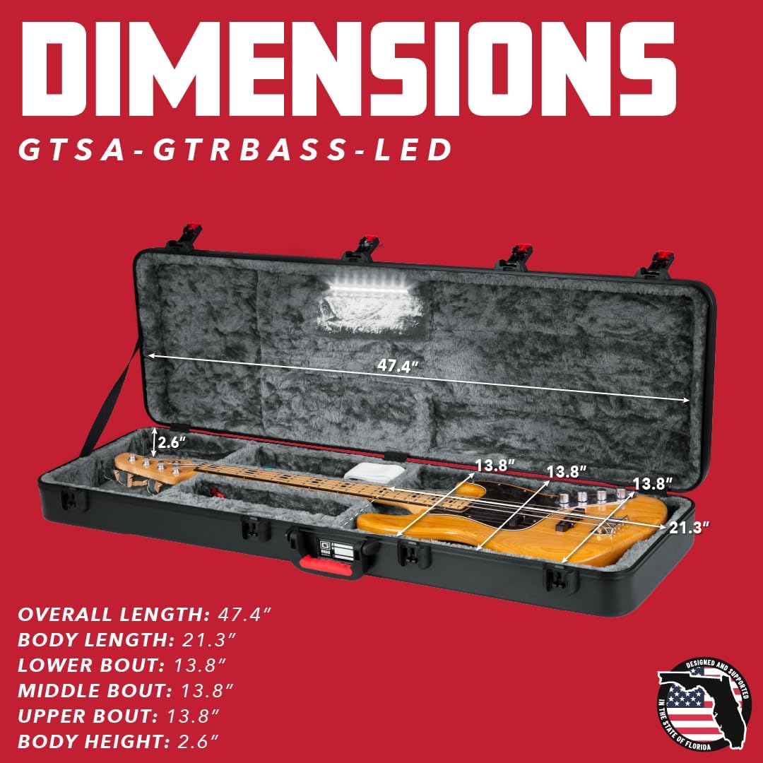 Gator Cases Molded Flight Case For SG Style Double Cut Away Guitars With TSA Approved Locking Latch, (GTSA-GTRSG)