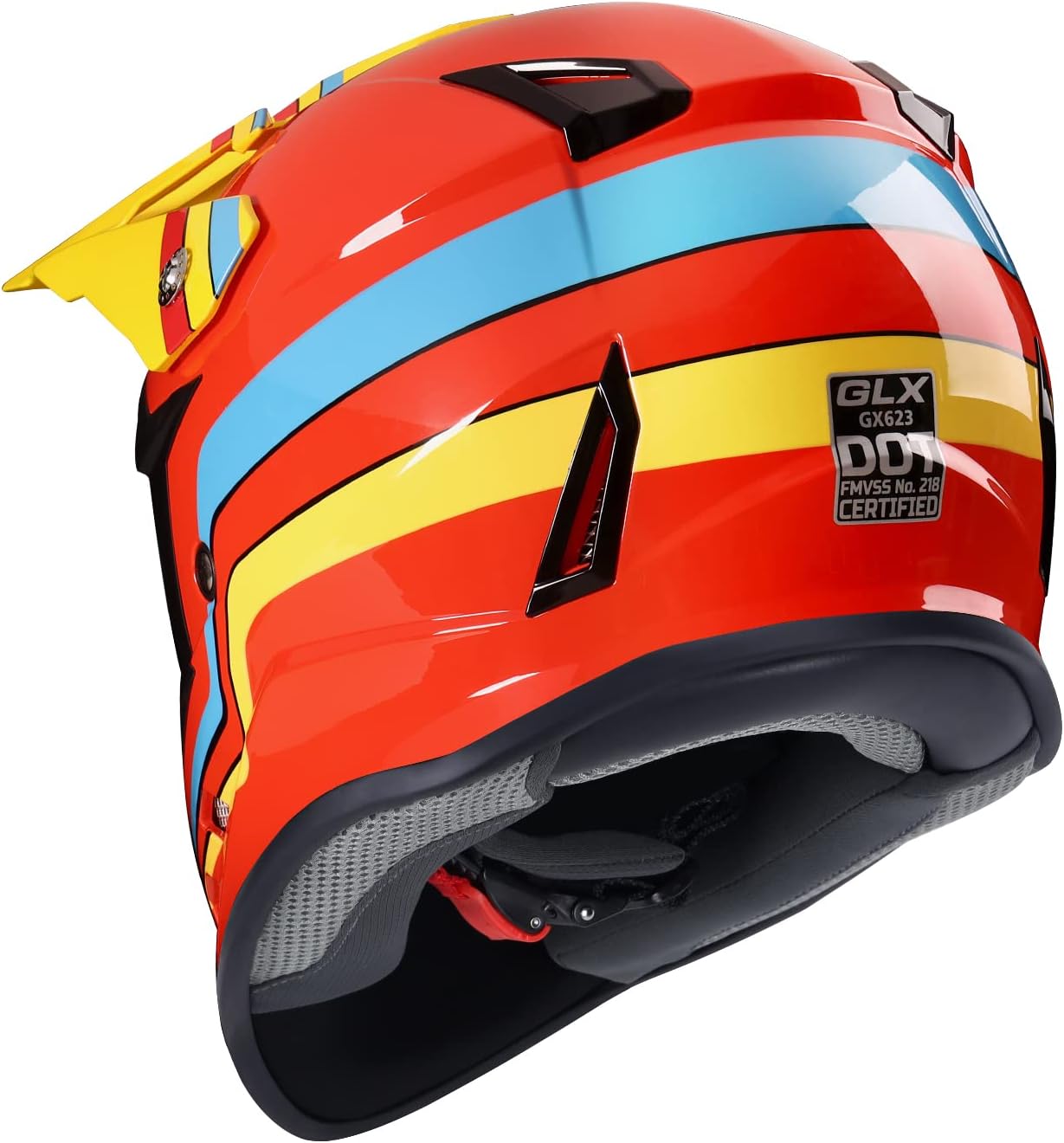 GLX GX623 Youth ATV & Dirt Bike Helmet Combo, DOT | Adult-Level Safety for Kids: Premium, full-grown protection engineered into a comfortable, youth-sized package