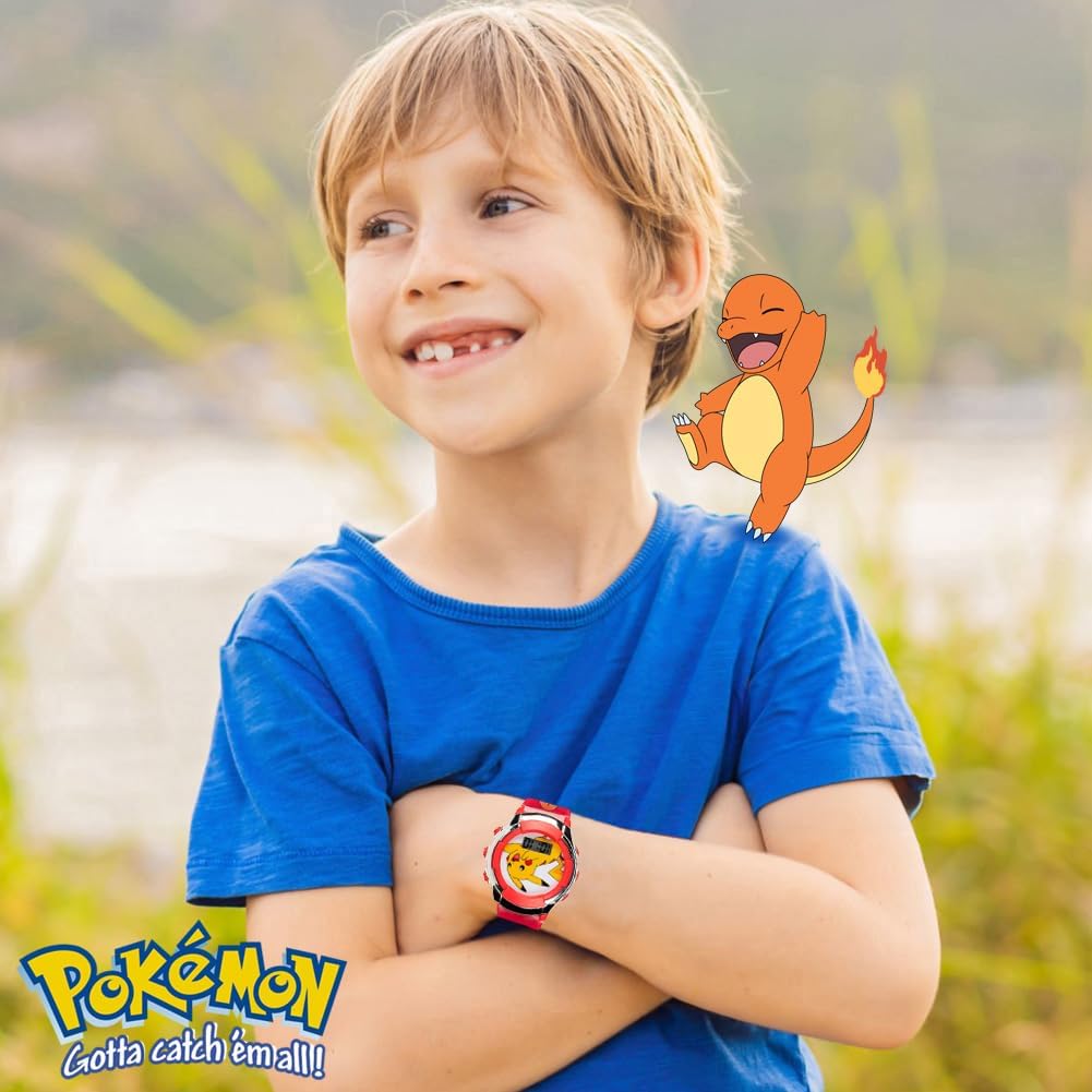Accutime Kids Pokemon Digital LCD Quartz Watch for Boys, Girls, and Adults All Ages